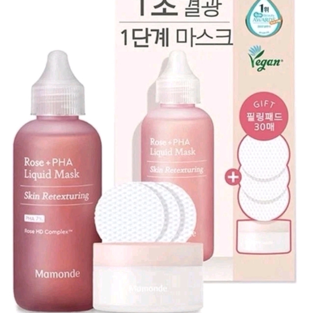 Mamonde Rose PHA Liquid Mask - Daily Leave-On Face Exfoliator with PHA 7%